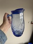 Blå saftkanna + två glas 