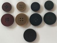 Knappar 15 mm / 20 mm plast, flera färger
