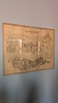 Stadskarta Göteborg 1855 inkl. ram