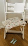 Stokke Tripp trapp stol, Babysett ,Dynor,Ryggstöd,Tippskydd
