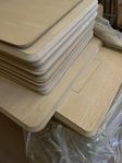 bordskivor obehandlad ask/mdf23 mm,9x9,7x6,6x6