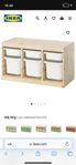 2st IKEA trofast furu, vita plast lådor