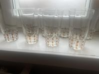 8 oanvända kristallglas 50-tal. 350 för alla vintage
