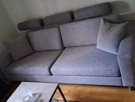 grå jättefin 2 sitsig soffa 