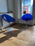 Eros Swivel Armchair Kartell, Philippe Starck, 2 st blå