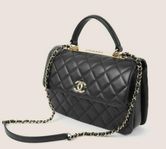 CHANEL väska, FLAP BAG WITH TOP HANDLE 
