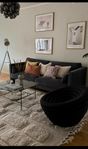 3 sits sammet soffa