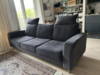 Mio 3-sits soffa, mörkgrå