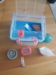 Hamsterbur med tillbehör