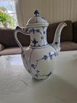 Royal Copenhagen musselmalet riflet kaffe kanna.