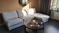 Soffa ljusgrå 270 cm