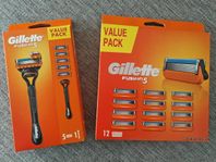 NYTT Gillette Fusion 5 rakset, rakhyvel + 17 rakblad