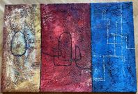 Stor målning, 90x60cm