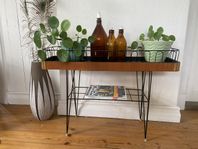 Blombord i teak och string 50/60-tal
