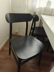 4 RÖNNINGE IKEA köksstolar, svarta
