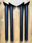 Bordsben metall svarta 70 cm justerbara