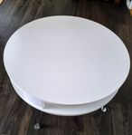 Vitt runt soffbord 76cm