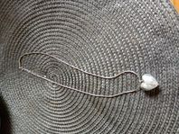 Halsband med hänge hjärtan silver 925
