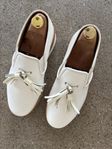 Grenson - loafers med toffs i vitt