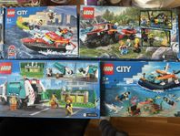 5 år+ Lego - 10 x byggsatser, manual, kartong, alla bitar