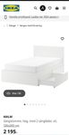 Ikea malm sängstomme 90 cm