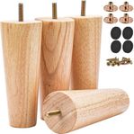 25 CM Trämöbelben i Klassisk Design (4 Stycken)