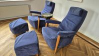 Fåtöljer med fotpallar