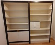 Bokhylla längd 200 cm, 190 cm höjd, djup 40 cm