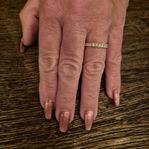 Ny oanvänd Vit guld ring 