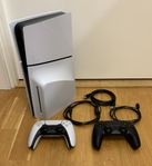 Playstation 5 (PS5) Slim Disc Edition med två kontroller