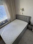 bedbox, continental säng med förvaring och sänggavel