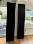 2st ikea pax garderob dörrar svart trä 50 x 229cm