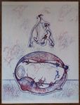 Max ERNST Original litografi "Après moi le XXe siècle"