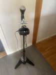 mikrofon med stativ, lampa headset