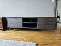 Tv-bänk mörkbrun fanér "Wengue"