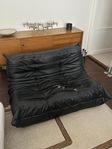 Ligne Roset Togo 2-Seater Black Leather