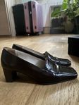 Läderloafers med klack