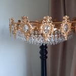 Golv lampa med kristallkrona 