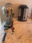 Delonghi - Espressomaskin + Kaffekvarn
