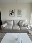 Beige 3-sits soffa EKTORP