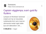 Captain vägglampa/Taklampa by Rydéns till bra pris