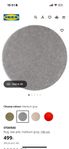 STOENSE Rug, low pile, medium grey