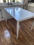 Bord, vit laminat med metallunderrede