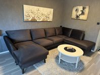 4-sits Högervänd U-formad Soffa Divan Schäslong i  Mörkg