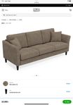 Eden soffa 3-sits med nackkudde och fotpall