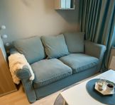 2-sits soffa ljust grönblå