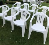 8 St Trädgårdsstolar Stapelbara