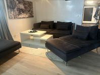 Söderhamn soffa, schäslong och pall