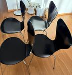 Fritz Hansen Sjuan, 4 st stolar Svarta - Ett Klipp! - 5 500