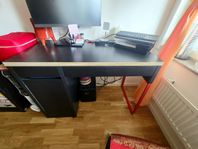 Computer Desk Simple & Elegant , IKEA, Black/Red